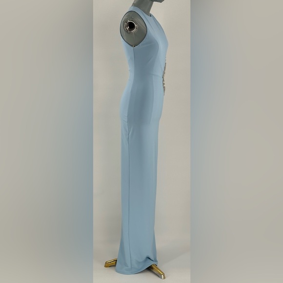 🆕 BRONX & BANCO 🧿 NWOT Camila Rhinestone Cutout Maxi, Powder Blue, Sz M US 6 - Picture 11 of 17